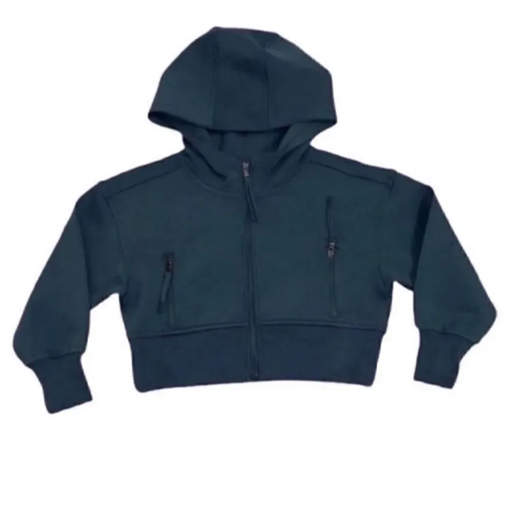 Girls Old Navy Crop Blue and Green Cropped Hoodie(Size XS 5)
